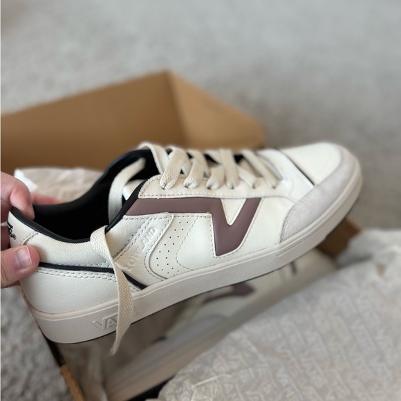Vans Lowland ComfyCush Vintage Leather “Marshmallow Apple Butter” Sneakers - Picture 4 of 7